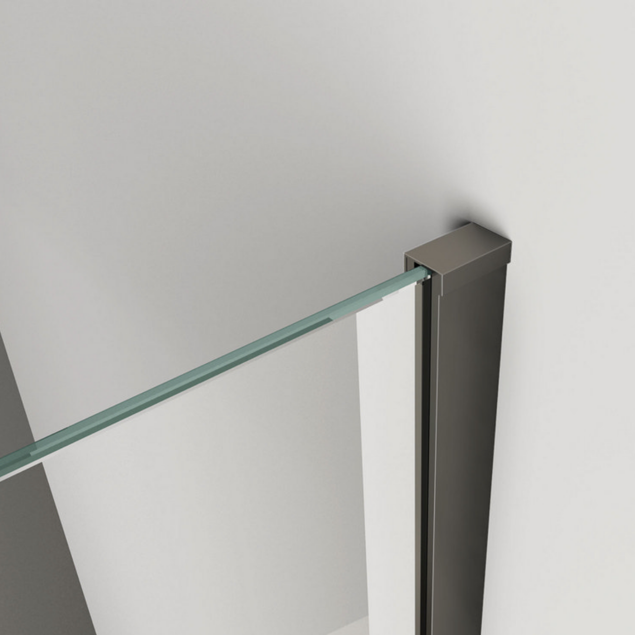Wiesbaden Graffic Inloopdouche 10mm NANO Helder Glas / Mat Zwart
